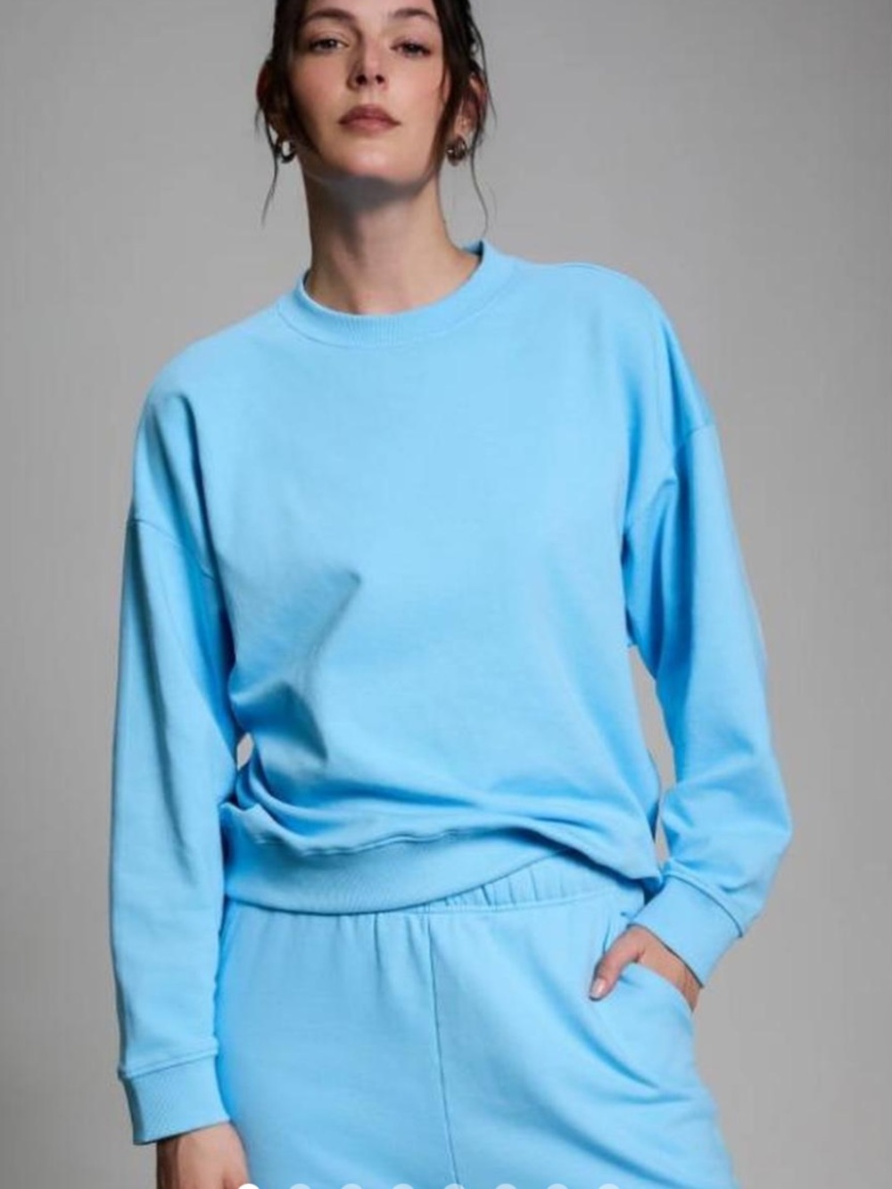 Year of Ours Light Blue women’s Crewneck Sweatshirt sweater oversized M L active